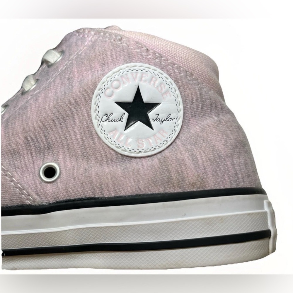 Converse Shoes Womens 8 Chuck Taylor All Star Sneakers Pink Gray Canvas High - Picture 8 of 12